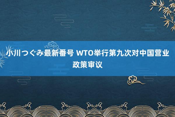 小川つぐみ最新番号 WTO举行第九次对中国营业政策审议