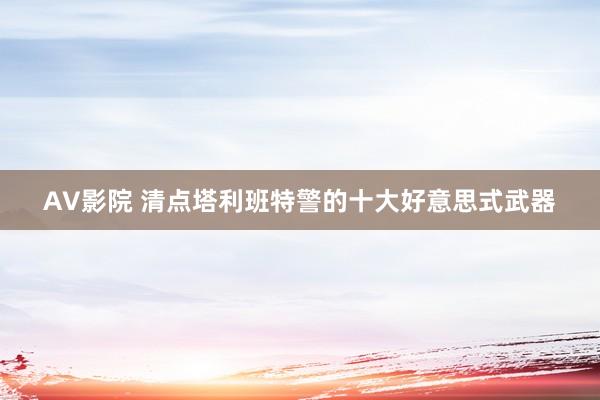 AV影院 清点塔利班特警的十大好意思式武器