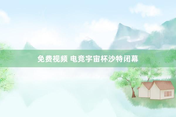 免费视频 电竞宇宙杯沙特闭幕