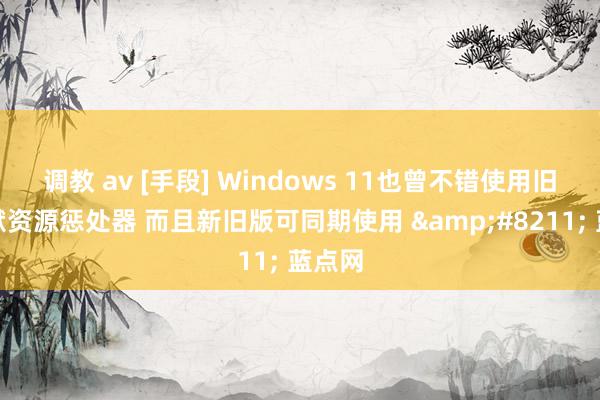 调教 av [手段] Windows 11也曾不错使用旧版文献资源惩处器 而且新旧版可同期使用 &#8211; 蓝点网