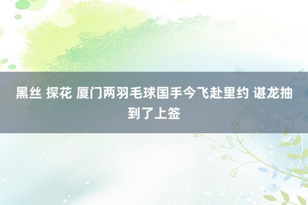 黑丝 探花 厦门两羽毛球国手今飞赴里约 谌龙抽到了上签