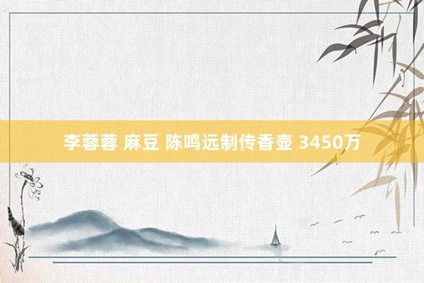 李蓉蓉 麻豆 陈鸣远制传香壶 3450万