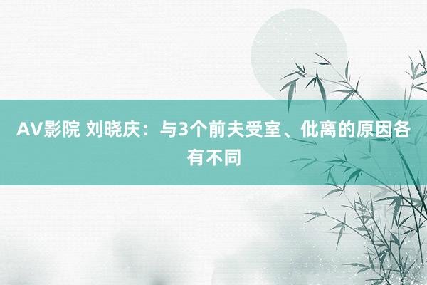 AV影院 刘晓庆：与3个前夫受室、仳离的原因各有不同